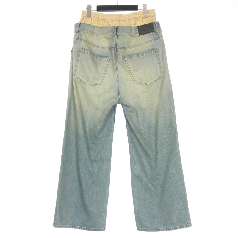 ジエダ Jieda 23SS W WAIST DENIM ダブルウエスト ワイドデニムパンツ 