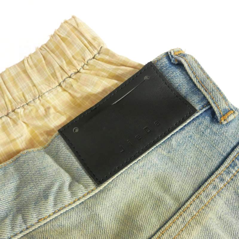 ジエダ Jieda 23SS W WAIST DENIM ダブルウエスト ワイドデニムパンツ 