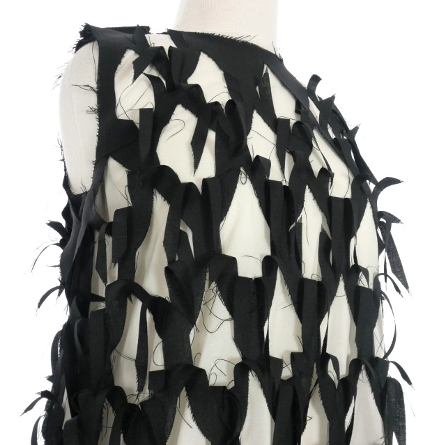 未使用品 メゾンマルジェラ 1 Maison Margiela 1 22SS Bird teck ノースリーブシャツ ブラウス 36 ブラック 黒 S51NC0617 国内正規 未使用品 メゾンマルジェラ 1 Maison Margiela 1 22SS Bird teck
