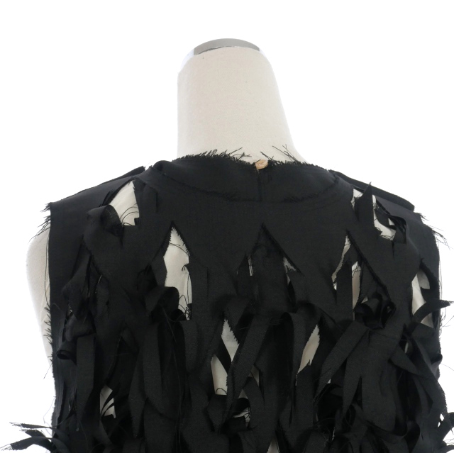 未使用品 メゾンマルジェラ 1 Maison Margiela 1 22SS Bird teck ノースリーブシャツ ブラウス 36 ブラック 黒 S51NC0617 国内正規 未使用品 メゾンマルジェラ 1 Maison Margiela 1 22SS Bird teck