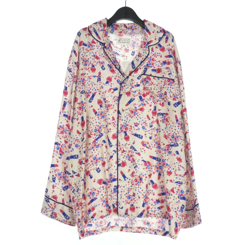 ピエールルイマシア 22AW シルクシャツ 花柄 白 XS CML10643 未使用品 メゾンマルジェラ Maison Margiela 22AW Ditsy