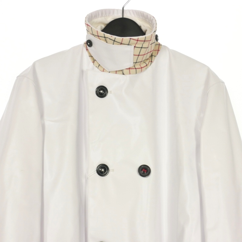 PRADA ホワイト トレンチコート 44 プラダ PRADA トレンチコート シングル ミドル 44 XL オフホワイト /AQ