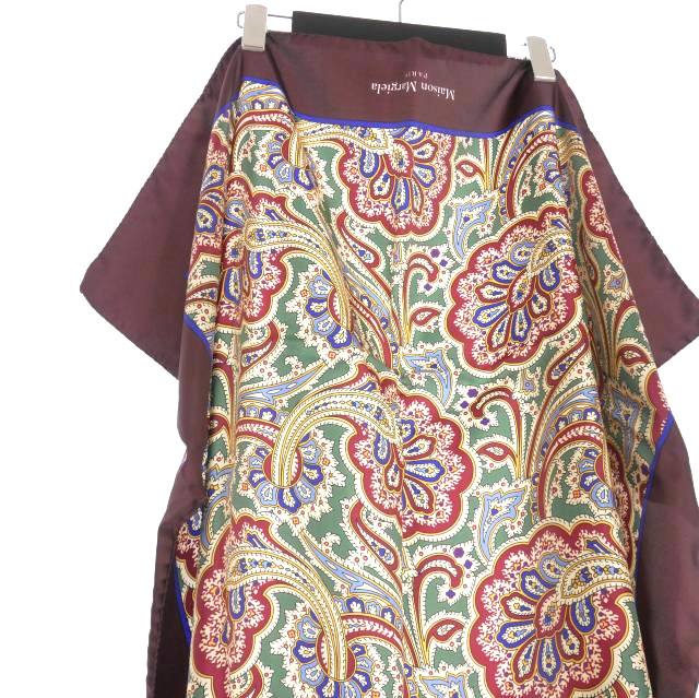 未使用品 メゾンマルジェラ Maison Margiela 22AW ペイズリー柄 シルク