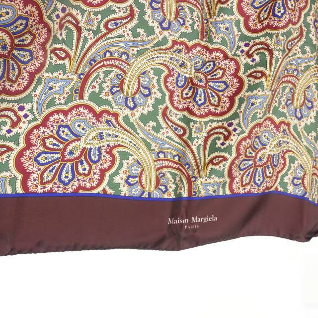 未使用品 メゾンマルジェラ Maison Margiela 22AW ペイズリー柄 シルク