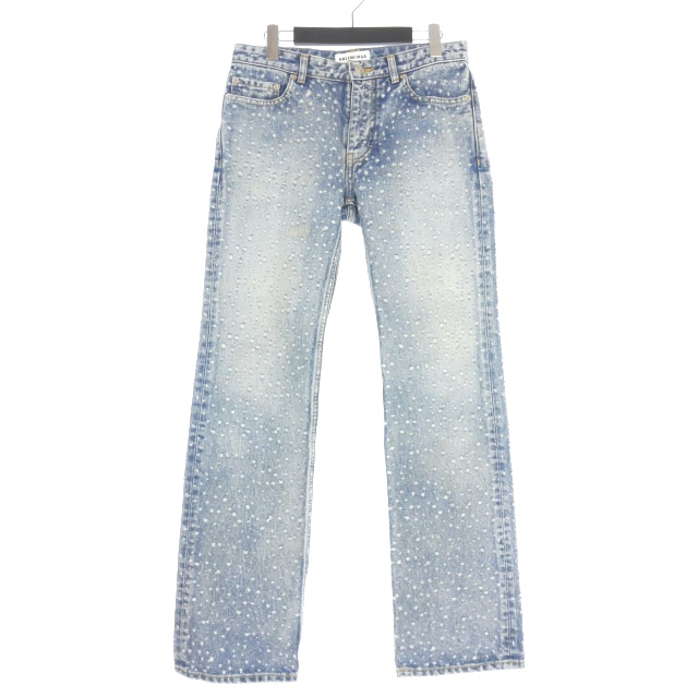 バレンシアガ BALENCIAGA distressed straight leg jeans ダメージ加工  