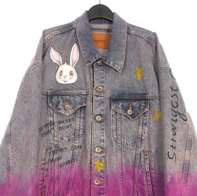 ダブレット doublet 25SS ANIME HAND-PAINTING DENIM JACKET デニム 