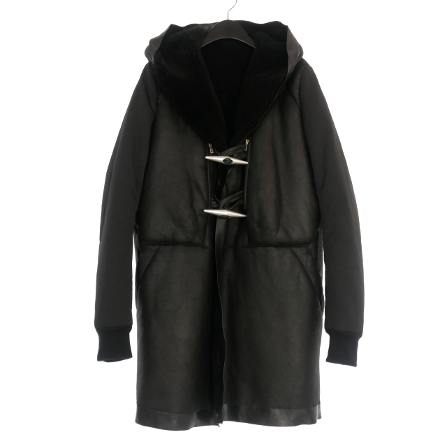 リックオウエンス Rick Owens 11AW フーデッド ムートンレザー 
