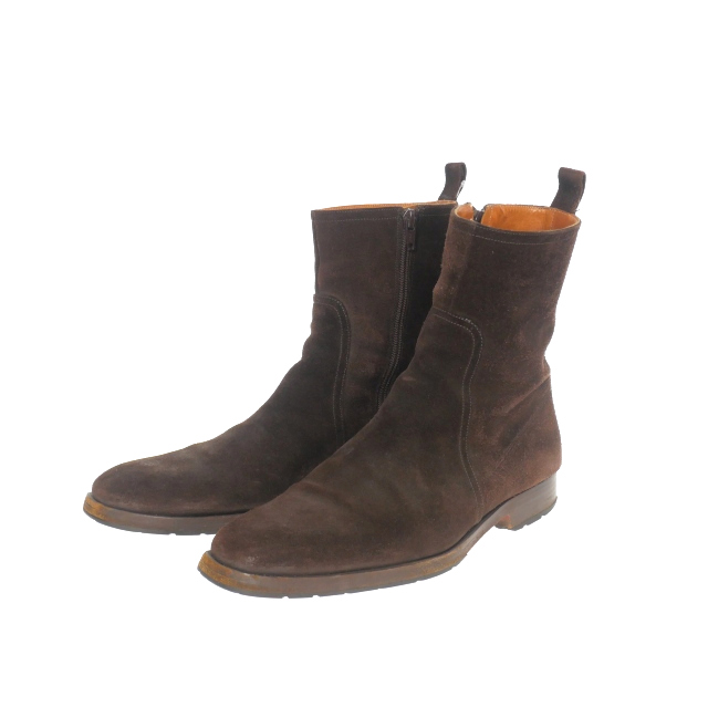 サントーニ SANTONI サイドジップ スエード ショートブーツ 靴 6