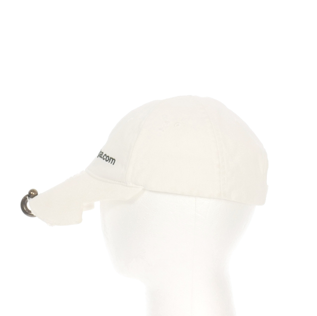 BALENCIAGAバレンシアガ イタリア製ロゴ刺繍キャップ 帽子白ホワイト BALENCIAGA - BALENCIAGA バレンシアガ キャップ 白 【古着】【中古