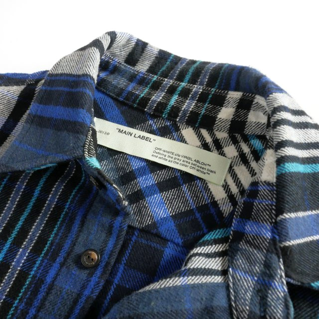 Off-White チェック柄ネルシャツ RUNWAY 3210026310015.jpg