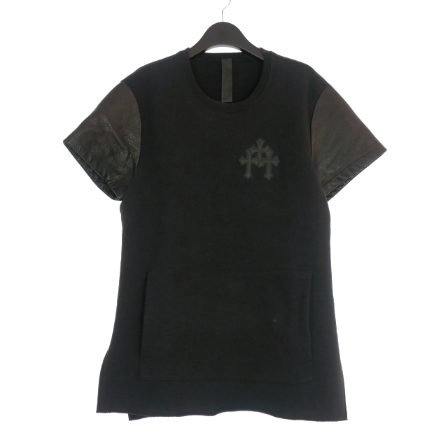 クロムハーツ CHROME HEARTS セメタリークロス レザー切替 半袖 