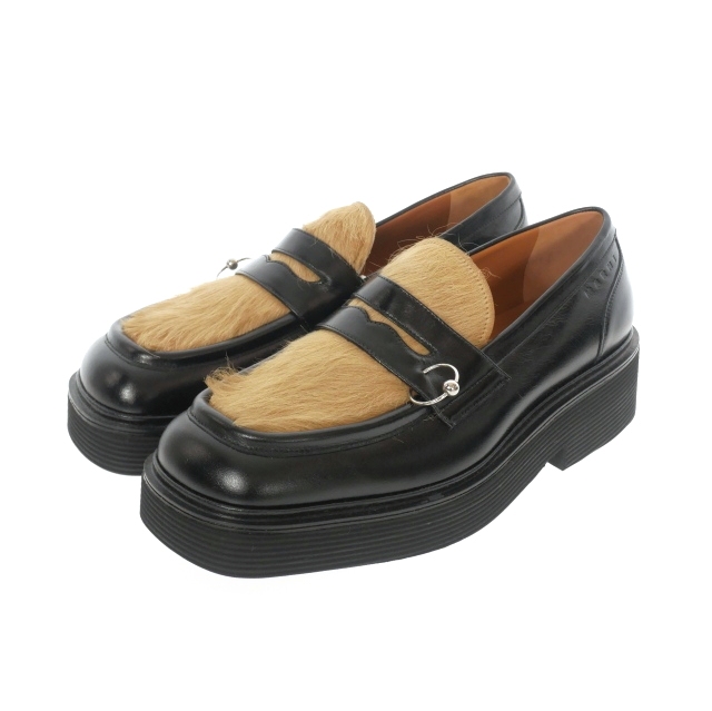 未使用品 マルニ MARNI 23SS レザー ピアス モカシン ローファー 43 