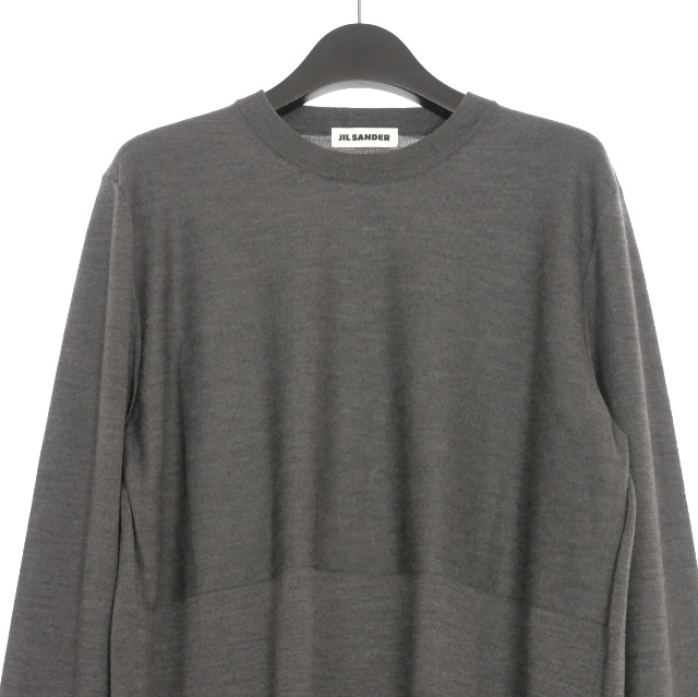 極美品　JIL SANDER ニットジャケット　カーディガン　トグル　グレー50 HN ZIP UP CARDIGAN | JIL SANDER(ジルサンダー) / トップス