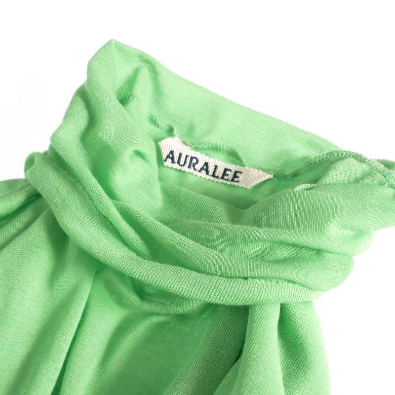 オーラリー AURALEE HIGH GAUGE SHEER RIB TURTLE