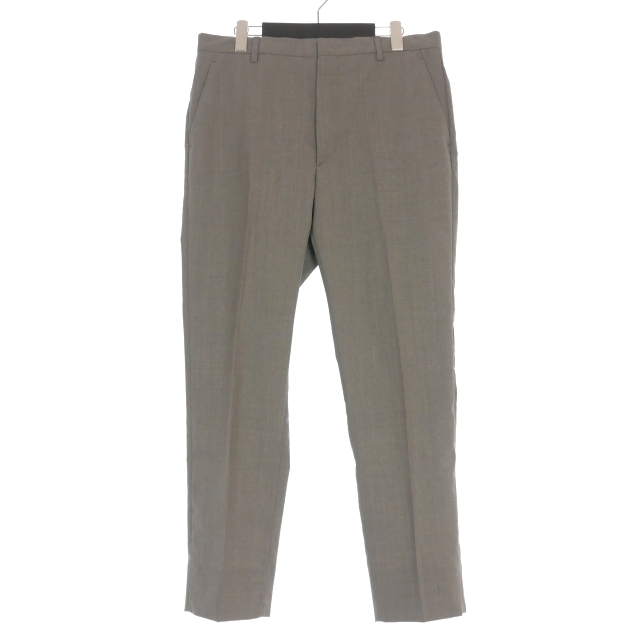 プラダ PRADA バージンウール テーパードパンツ スラックス 48 グレー  