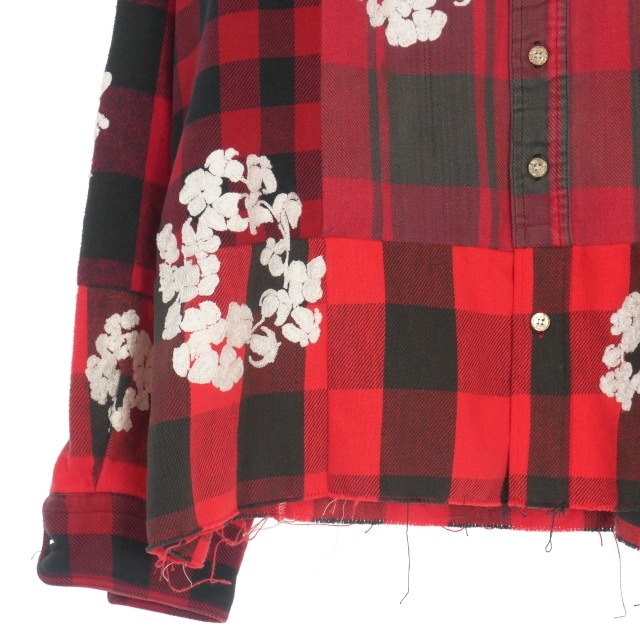READYMADE×DENIMTEARS 赤黒チェック 刺繍シャツ サイズ2 READYMADE×DENIMTEARS 赤黒チェック 刺繍シャツ サイズ2 - メルカリ
