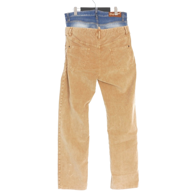 【中古】未使用品 ディースクエアード DSQUARED2 23AW 642 trousers デニムドッキング コーデュロイパンツ 48 未使用品 ディースクエアード DSQUARED2 23AW 642 trousers デニム