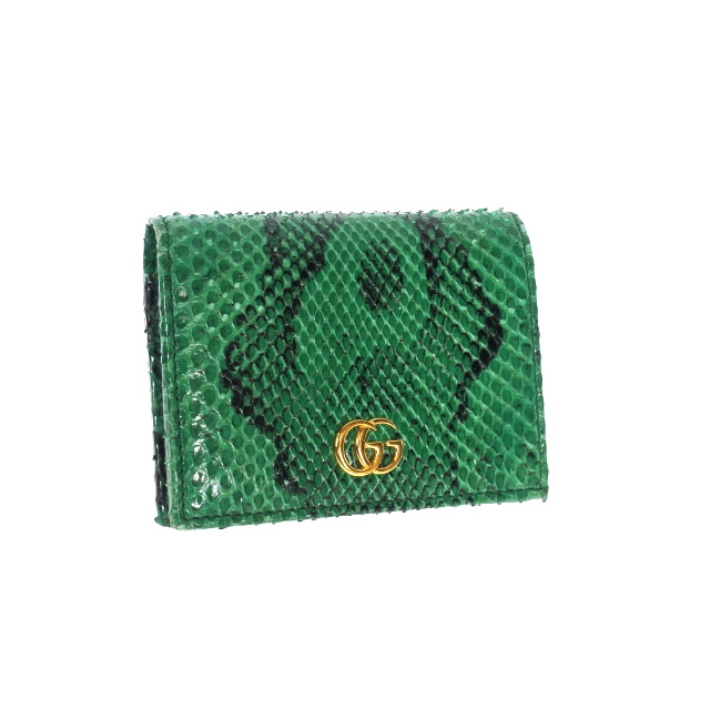 グッチ GUCCI Gマーモント レザー パイソン コンパクト