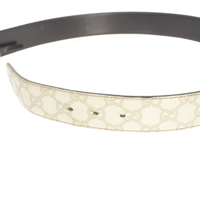グッチ GUCCI インターロッキングG グッチシマ レザーベルト オフ