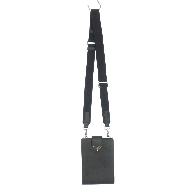 【人気商品】PRADA スマホショルダーバッグ ブラック ☆送料関税込☆PRADA Re-Nylon スマホケース ショルダーバッグ