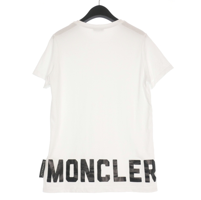 【中古】モンクレール MONCLER バックロゴ クルーネックTシャツ カットソー 半袖 XS ホワイト 白 E20938091650 V8094 モンクレール MONCLER バックロゴ クルーネックTシャツ カットソー