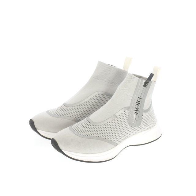ディオール Dior B25 サイドジップ ハイカットニットスニーカー 靴 39 