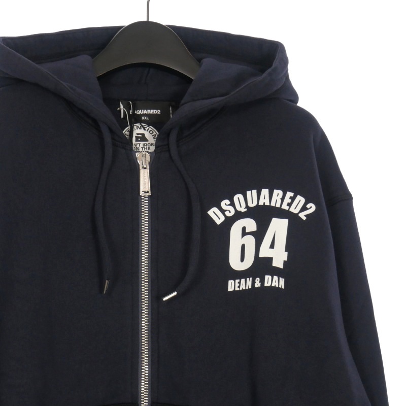 未使用品 ディースクエアード DSQUARED2 23AW COOL FIT ZIP HOODIE 