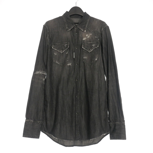 DSQUARED2 デニムシャツ 長袖 DSQUARED2 ディースクエアード デニムシャツ FASHION WESTERN
