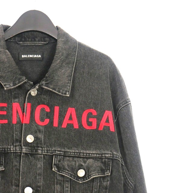国内正規品 バレンシアガ ロゴ刺繍 ミリタリー シャツ ジャケット BALENCIAGA (バレンシアガ) 22AW M-65 ロゴ刺繍 ミリタリー