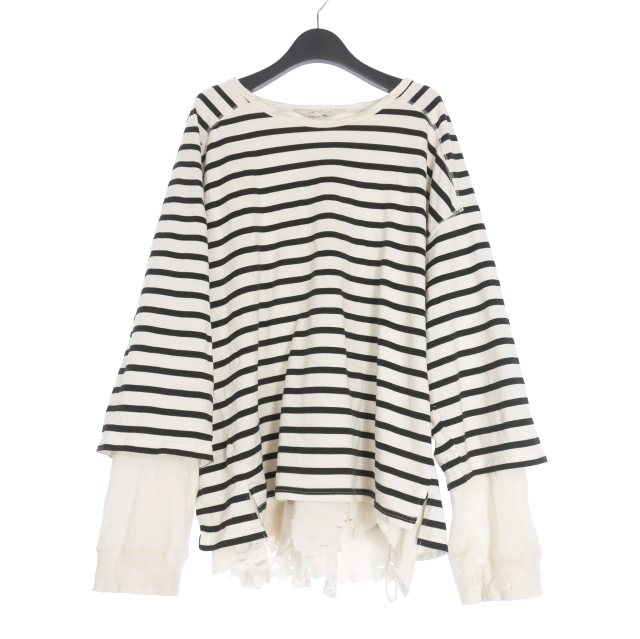 25SS ancellm BORDER LAYERED LS SHIR