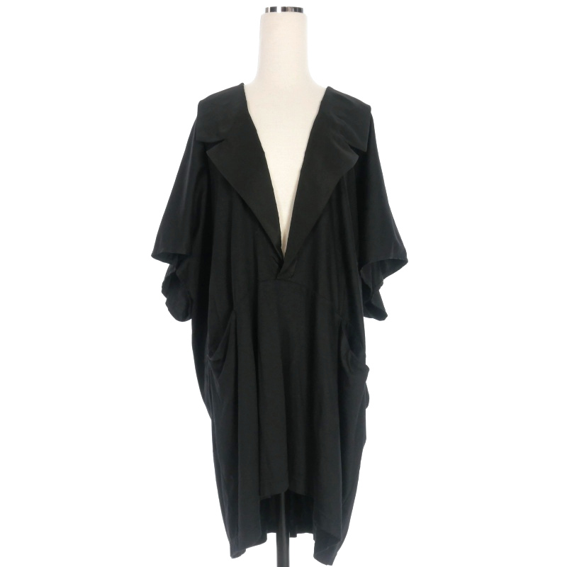 リミフゥ ネイビー タートルネック ポンチョ