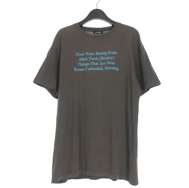 ラフシモンズ RAF SIMONS 20SS Four Note プリントTシャツ カットソー  