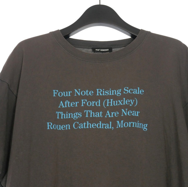 ラフシモンズ RAF SIMONS 20SS Four Note プリントTシャツ カットソー  