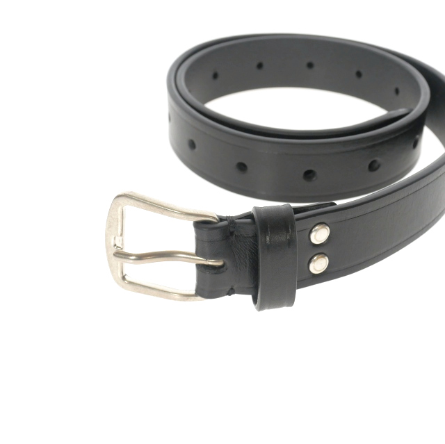 ANN DEMEULMEESTER ブラックレザーベルト M 未使用品 アンドゥムルメステール ANN DEMEULEMEESTER 24SS BENT