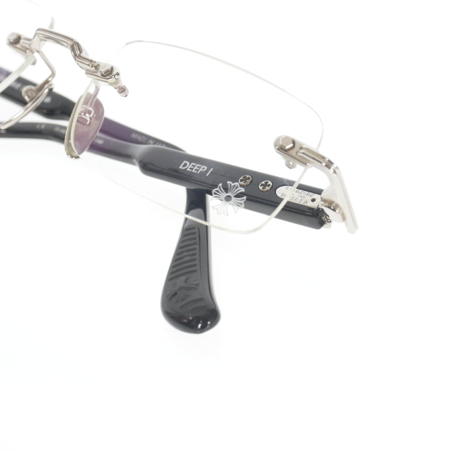 クロムハーツ CHROME HEARTS DEEP 1 フローラルクロス リムレス 眼鏡 