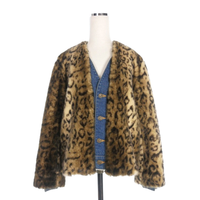 TOGA PULLA レオパードデニムジャケット トーガ プルラ TOGA PULLA レオパードデニムジャケット ドッキング