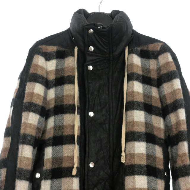 リックオウエンス Rick Owens Dustulator Hooded Jacket チェック柄