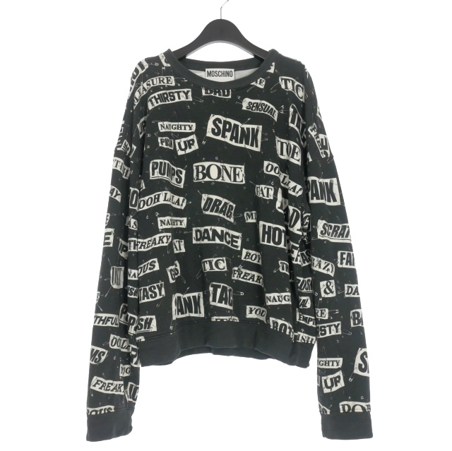 MOSCHINO 黒 長袖シャツ 猫 MOSCHINO（モスキーノ） Teddy Bear Print 