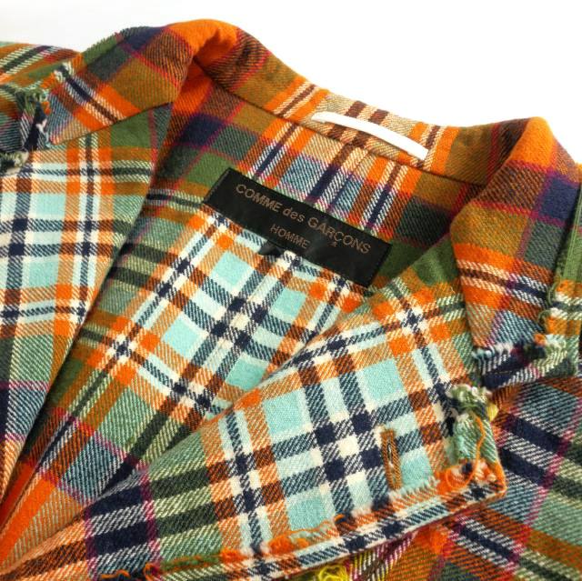 90s 田中オム コムデギャルソンオム シャツ ジャケット ブルゾン チェック 90s 田中オム コムデギャルソンオム シャツ ジャケット ブルゾン