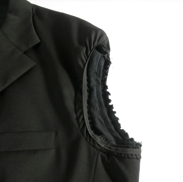 RAF SIMONS 23SS Sleeveless Blazer with Elastic Sleeves Black S | eBay