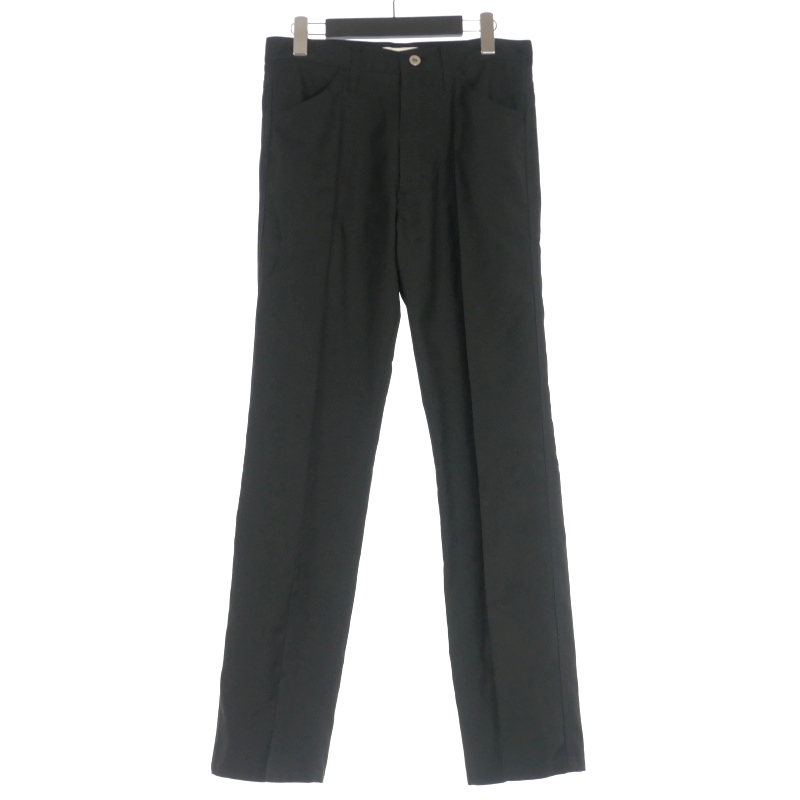 Polyester straight slacks（BLACK） | TTTMSW TTT MSW スラックス黒 M