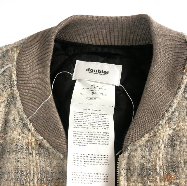 ダブレット doublet 23AW TWEED SOUVENIOR JACKET ツイードジャケット 