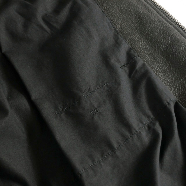 リックオウエンス Rick Owens 14AW インターシャ レザー ジャケット