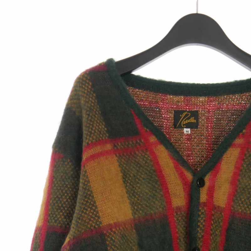 ニードルズ Needles 22AW Mohair Cardigan Tartan チェック柄 モヘア