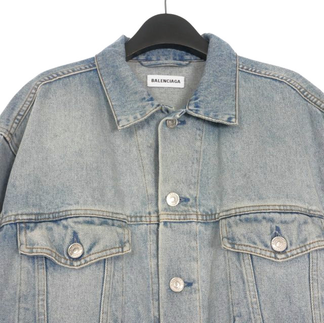 バレンシアガ BALENCIAGA 19SS バックラインストーンロゴ デニム