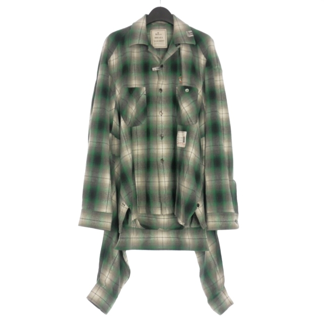 ミハラヤスヒロ ドッキングチェックシャツ巻きパンツ HISASHI氏 マオ氏着 ミハラヤスヒロ ドッキングチェックシャツ巻きパンツ HISASHI氏