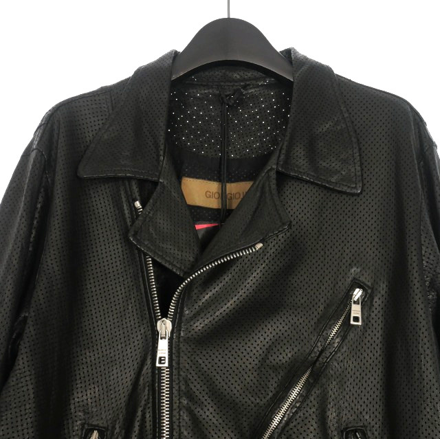 未使用品 ジョルジオブラット GIORGIO BRATO 24SS パンチングレザー 