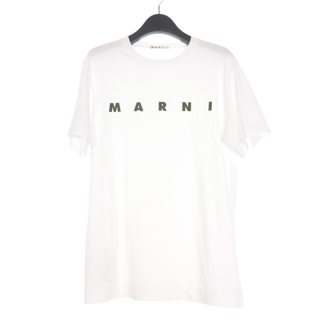 マルニ MARNI 21SS ロゴプリント Tシャツ カットソー 半袖 14 ホワイト  