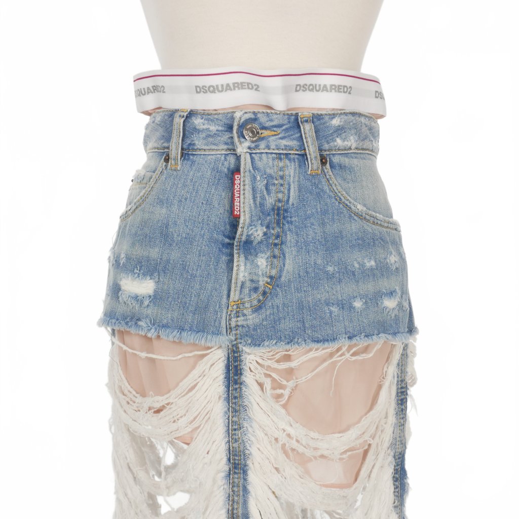 未使用品 ディースクエアード DSQUARED2 23AW Super Destroyed Skirt