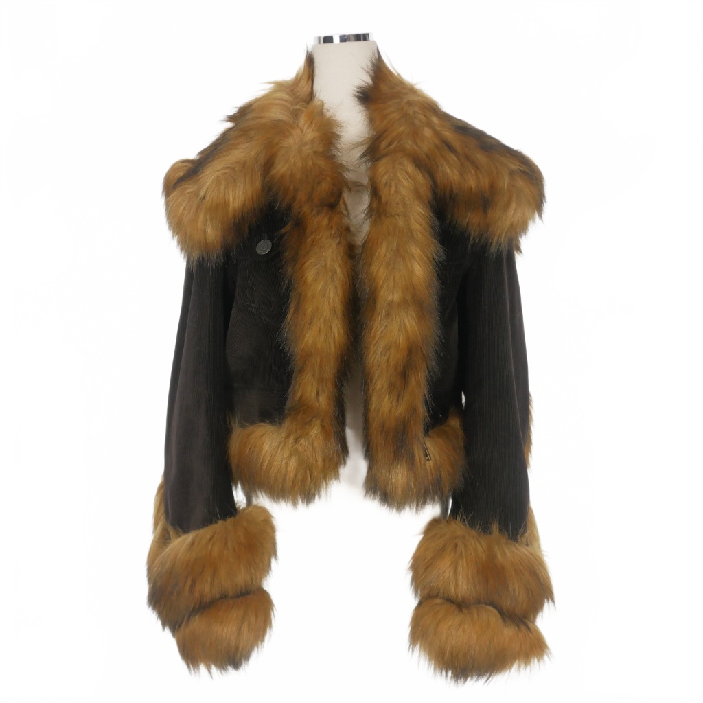 未使用品 ディースクエアード DSQUARED2 23AW Faux Fur Jean Jacket 
